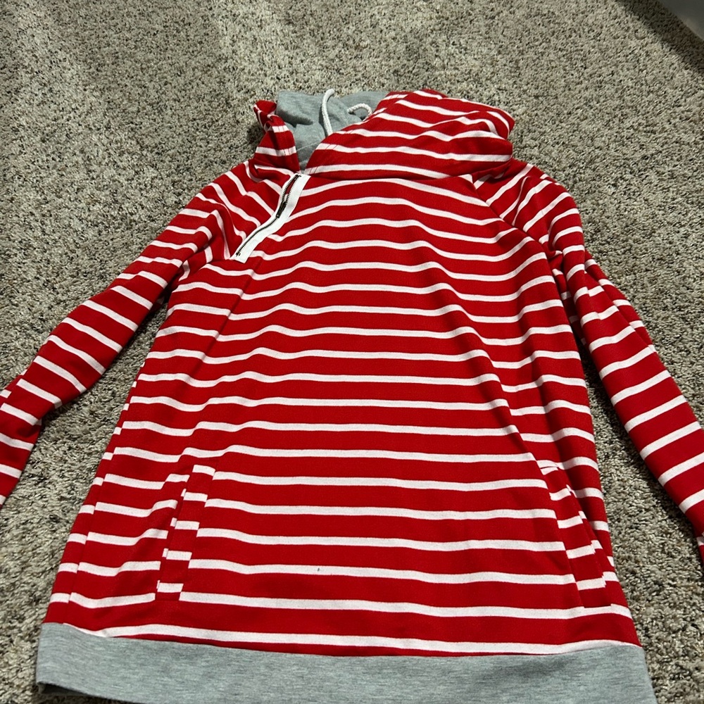 2 red sweaters